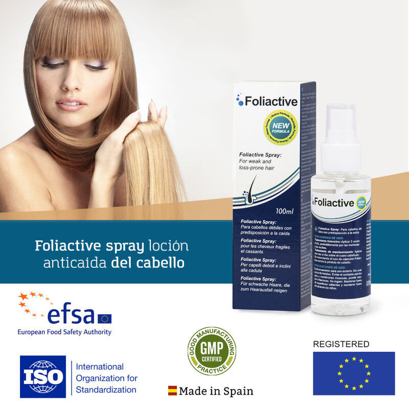 500 COSMETICS - FOLIACTIVE SPRAY. SPRAY TO PREVENT HAIR LOSS AND STIMULATE HAIR GROWTH.