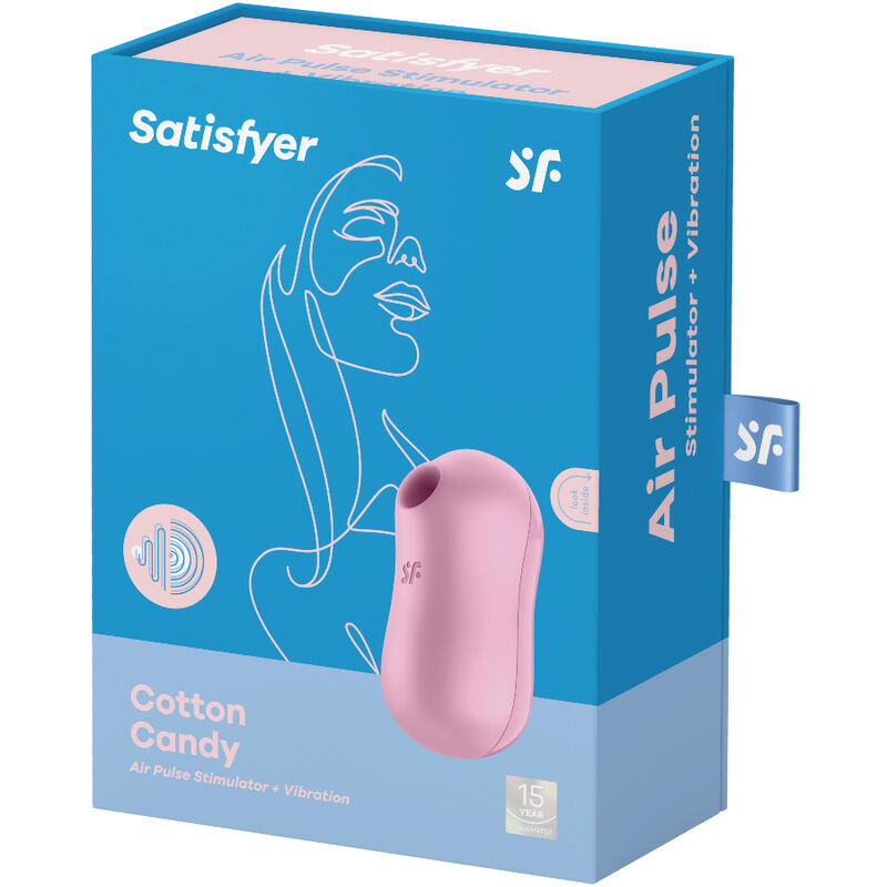 SATISFYER - LILAC COTTON SUGAR AIR STIMULATOR AND VIBRATOR