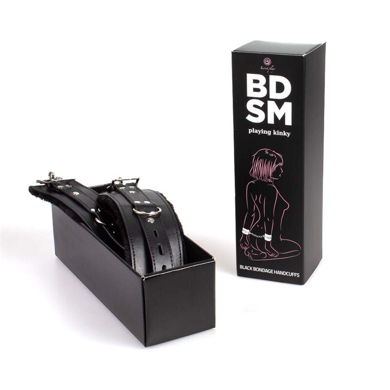 SECRETPLAY - COLLECTION DE MENOTTES NOIRES BONDAGE BDSM