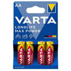 VARTA - BATTERIA ALCALINE MAX POWER AA LR6 4 UNITÀ