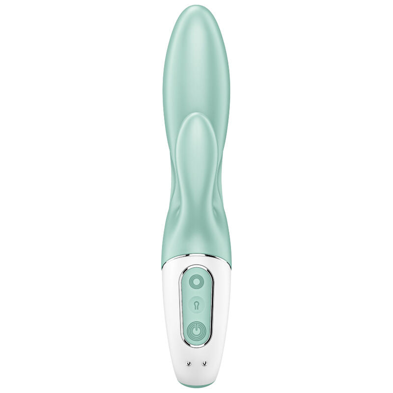SATISFYER - APPLICATION VIBRATEUR LAPIN GONFLABLE AVEC POMPE À AIR LAPIN 5+ VERT