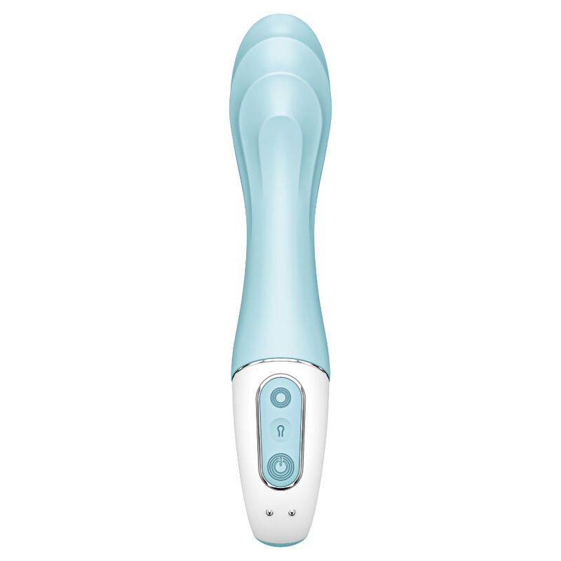 SATISFYER - POMPE À AIR 5+ VIBRATEUR GONFLABLE POUR POINT G BLEU