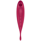 SATISFYER - TWIRLING PRO+ STIMULATOR AND VIBRATOR RED