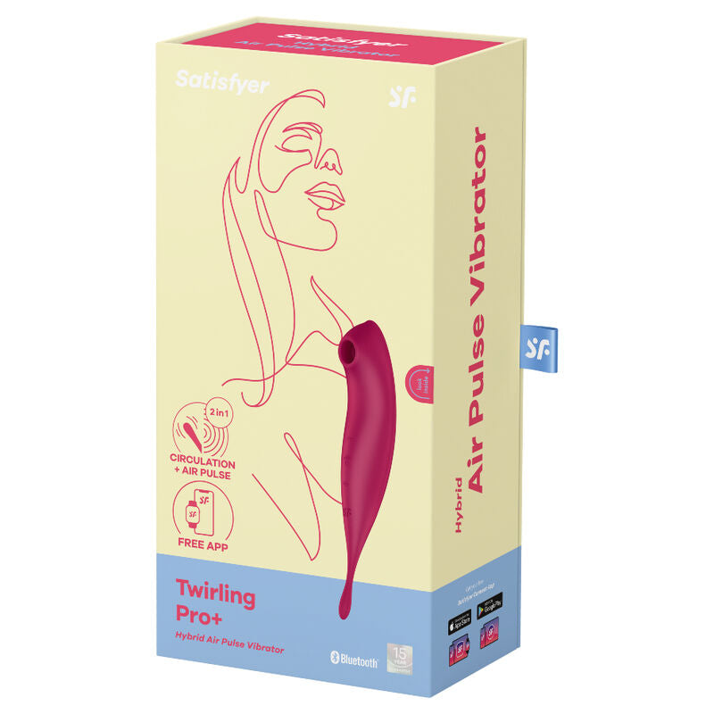 SATISFYER - TWIRLING PRO+ STIMULATOR AND VIBRATOR RED