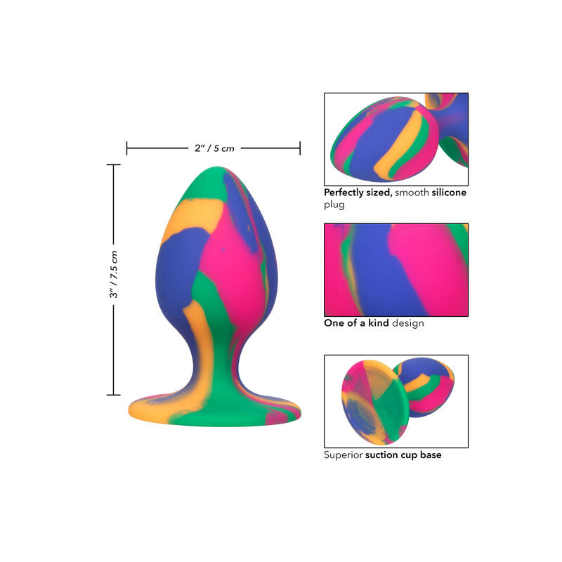 CALEXOTICS - PLUG ANAL TIE-DYE MOYEN CHEEKY