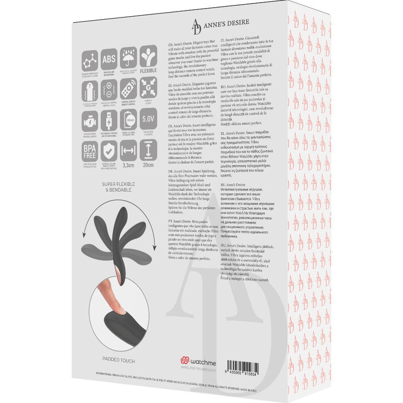 LE DÉSIR D'ANNE - TECHNOLOGIE DE TÉLÉCOMMANDE CURVE UNE MONTRE NOIRE