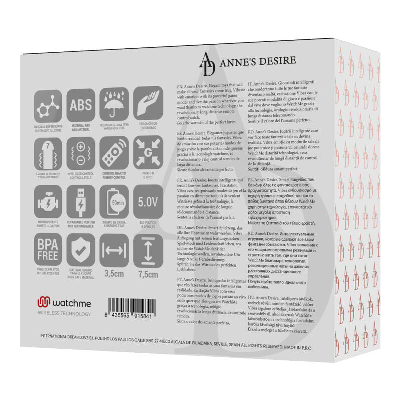 LE DÉSIR D'ANNE - TECHNOLOGIE DE TÉLÉCOMMANDE EGG WATCHME NOIR/OR