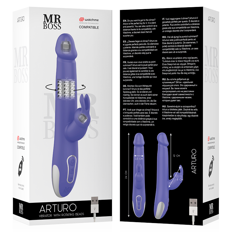 MR BOSS - MR BOSS ARTURO VIBRATOR AND ROTOR COMPATIBLE WITH WATCHME WIRELESS TECHNOLOGY