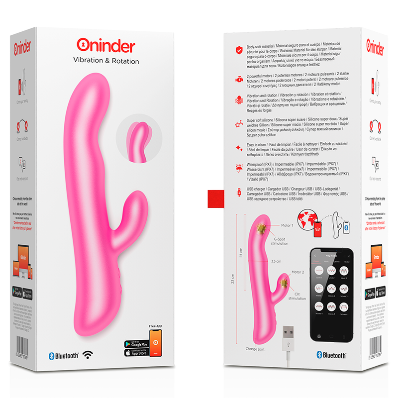 ONINDER - OSLO PINK VIBRATION ET ROTATION - APPLICATION GRATUITE
