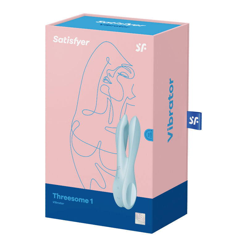 SATISFYER - THREESOME 1 VIBRATEUR BLEU