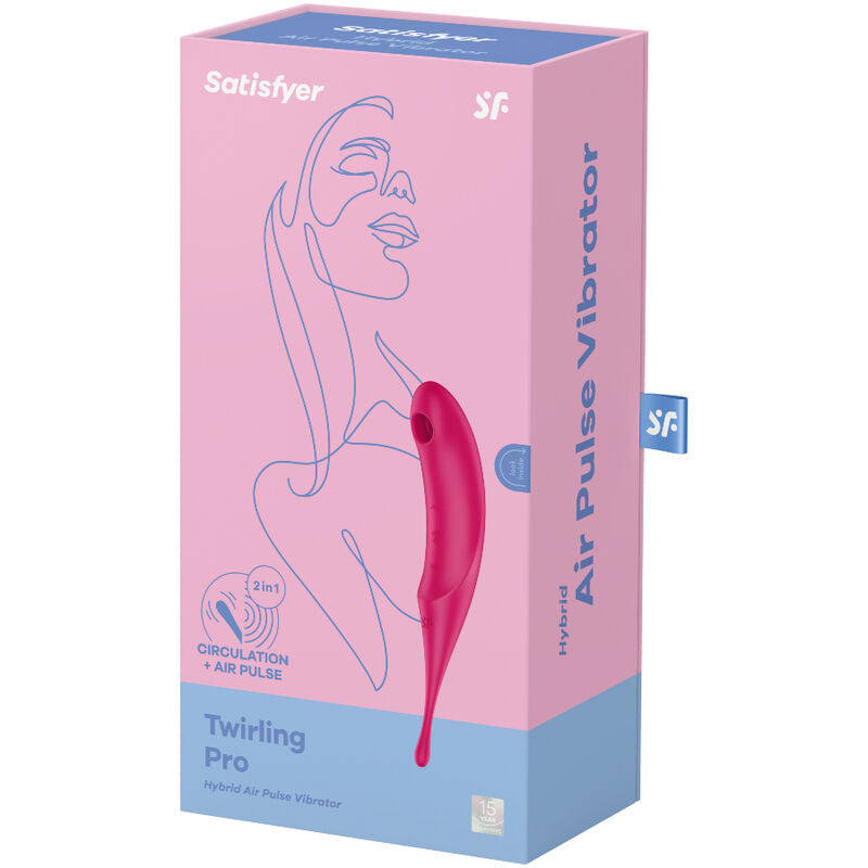 SATISFYER - STIMULATEUR ET VIBRATEUR À IMPULSIONS D'AIR PRO ROUGE TWIRLING