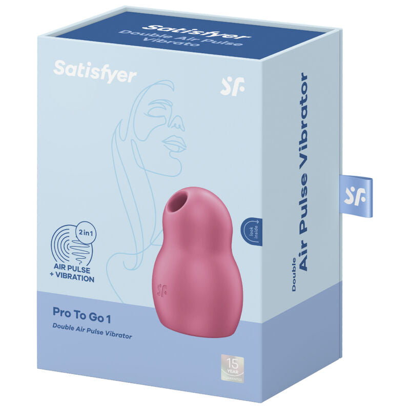 SATISFYER - PRO TO GO 1 DUAL STIMULATOR AND VIBRATOR RED