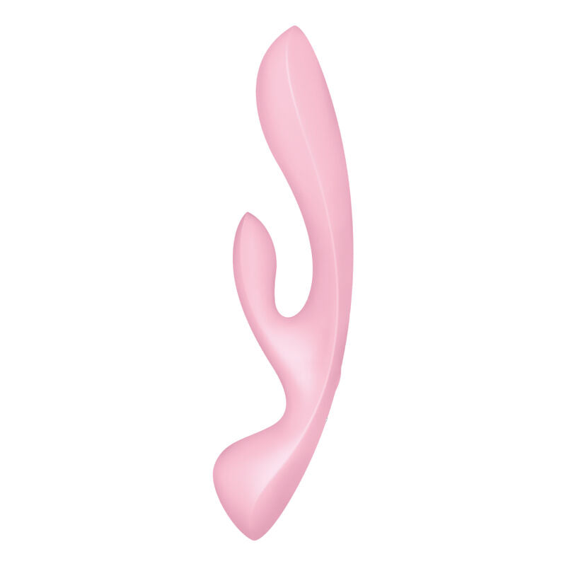 SATISFYER - TRIPLE OH HYBRIDE VIBRATION ROSE