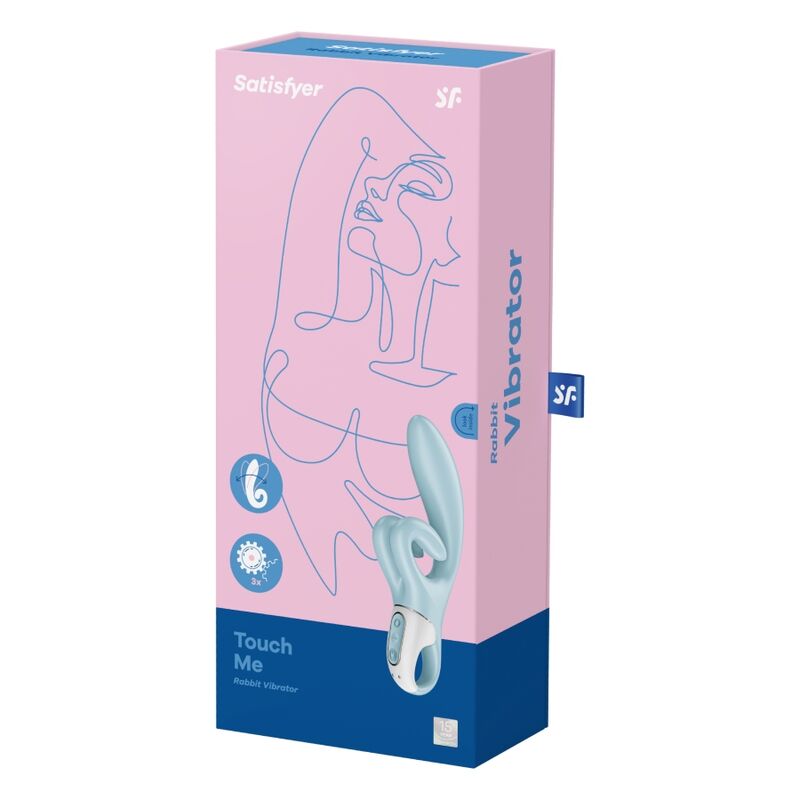 SATISFYER - TOUCH ME RABBIT VIBRATION BLEUE