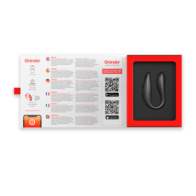 ONINDER - LISBOA BLACK CLITORAL GE SPOT STIMULATOR - FREE APP