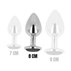 OHMAMA - PLUG ANAL EN CRISTAL NOIR DE 8 CM