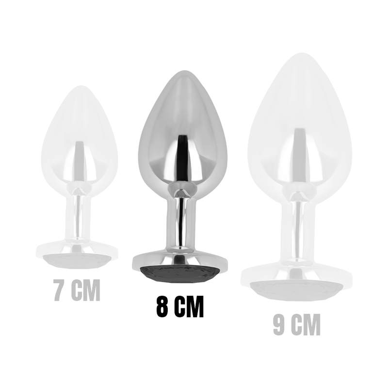 OHMAMA - PLUG ANAL EN CRISTAL NOIR DE 8 CM