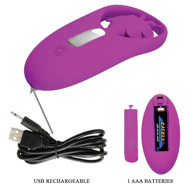 PRETTY LOVE - BUTTERFLY STIMULATOR FOR DANCING PANTIES WITH REMOTE CONTROL, LILAC