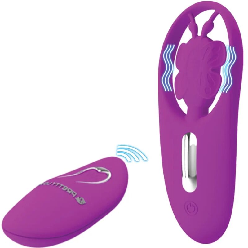 PRETTY LOVE - BUTTERFLY STIMULATOR FOR DANCING PANTIES WITH REMOTE CONTROL, LILAC