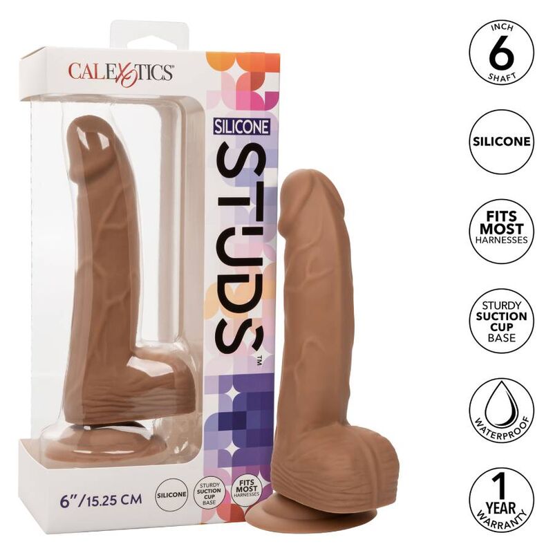 CALEXOTICS - CLOUS EN SILICONE MARRON DE 15,24 CM