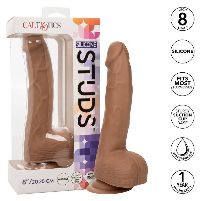 CALEXOTICS - CLOUS EN SILICONE MARRON DE 20,32 CM