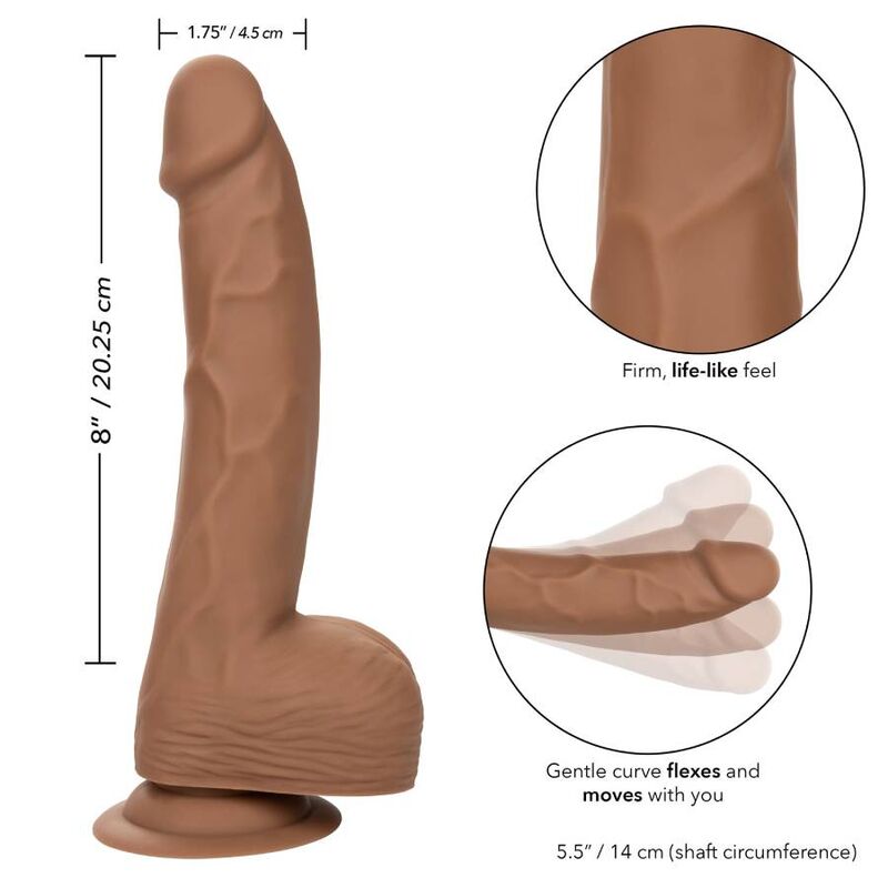 CALEXOTICS - CLOUS EN SILICONE MARRON DE 20,32 CM