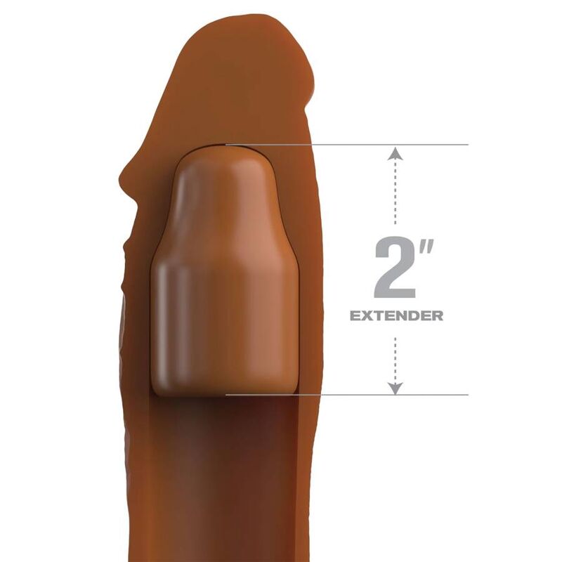 FANTASY X- TENSIONS - PIPEDREAMS 20.32 CM SLEEVE + 5.00 CM THUMB CAP CARAMEL
