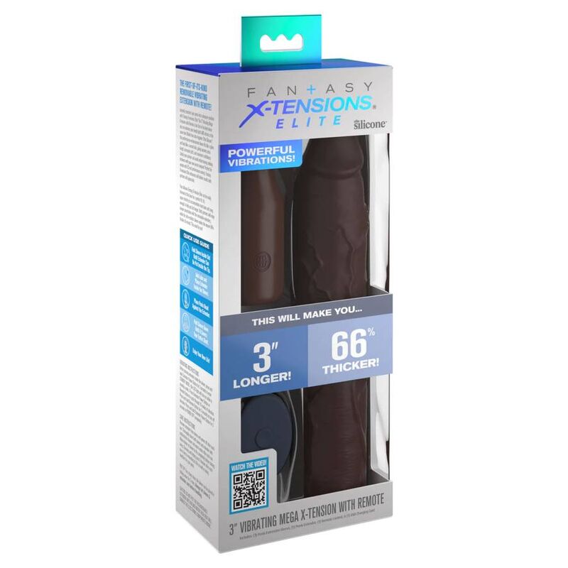 FANTASY X- TENSIONS - PIPEDREAMS 22.86 CM SLEEVE + 7.62 CM REMOTE CONTROL PLUG BROWN