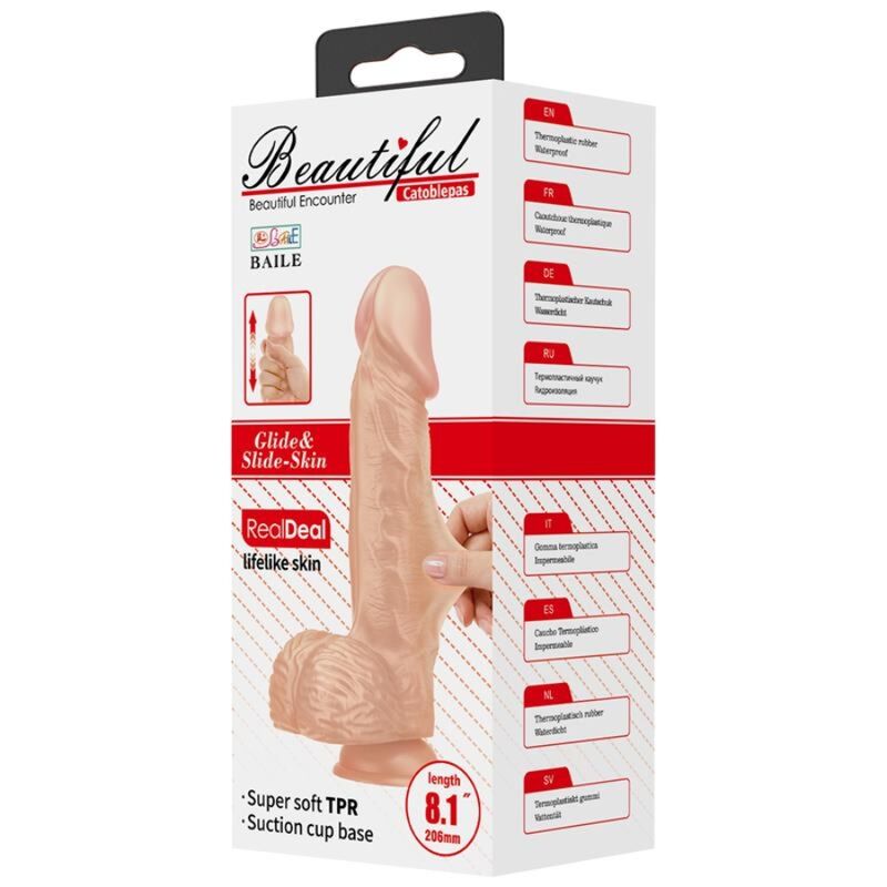 BAILE - BEAUTIFUL ENCOUNTER CATOBLEPAS DILDO REALISTIC FLEXIBLE 20.6 CM NATURAL