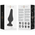 INTENSE - PIPO L BLACK SILICONE 13 CM ANAL PLUG
