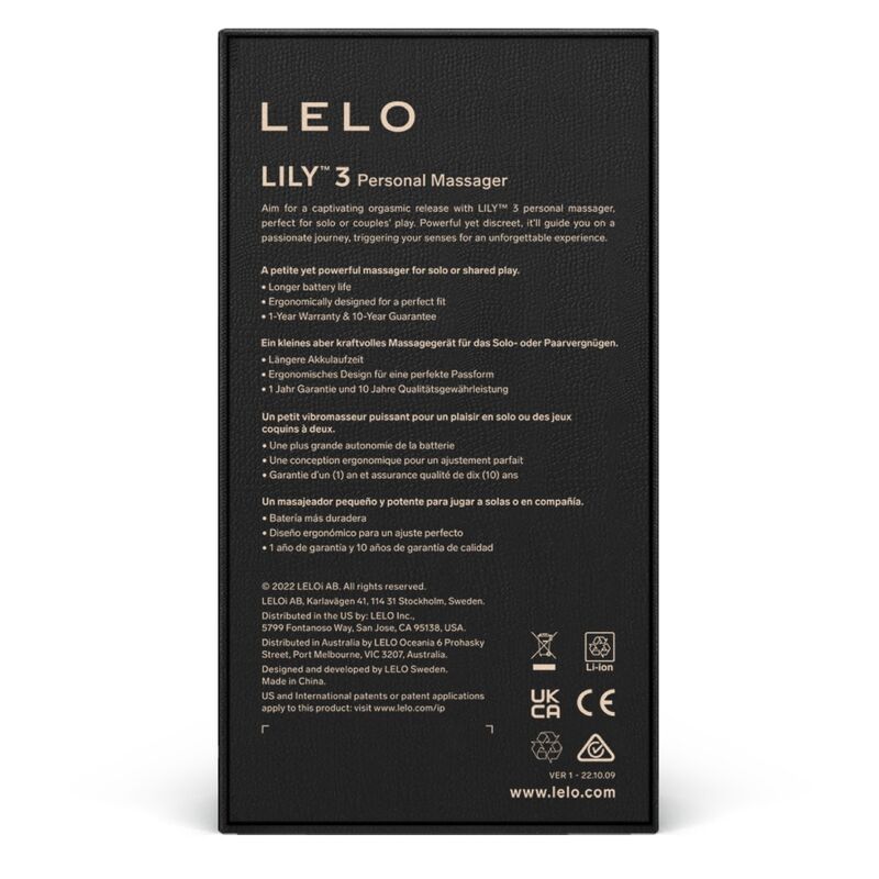 LELO - LILY 3 MASSEUR PERSONNEL - VERT POLAIRE