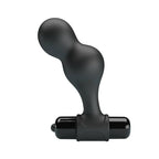 MR PLAY - BLACK SILICONE VIBRATING BUTTER PLUG