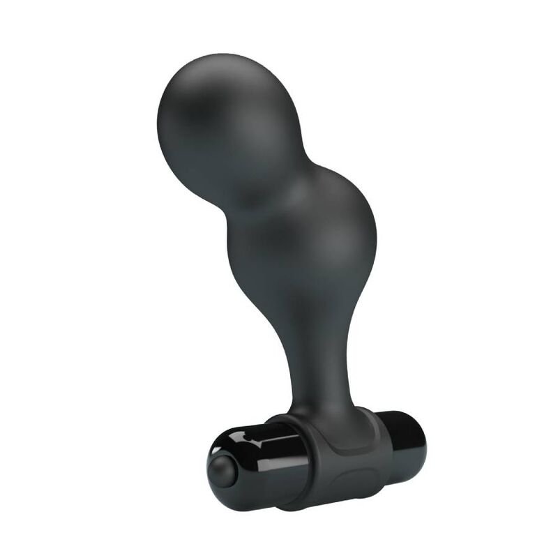 MR PLAY - BLACK SILICONE VIBRATING BUTTER PLUG