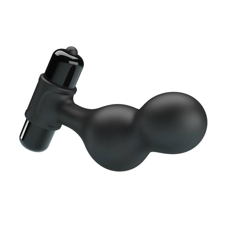 MR PLAY - BLACK SILICONE VIBRATING BUTTER PLUG