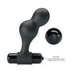 MR PLAY - BLACK SILICONE VIBRATING BUTTER PLUG