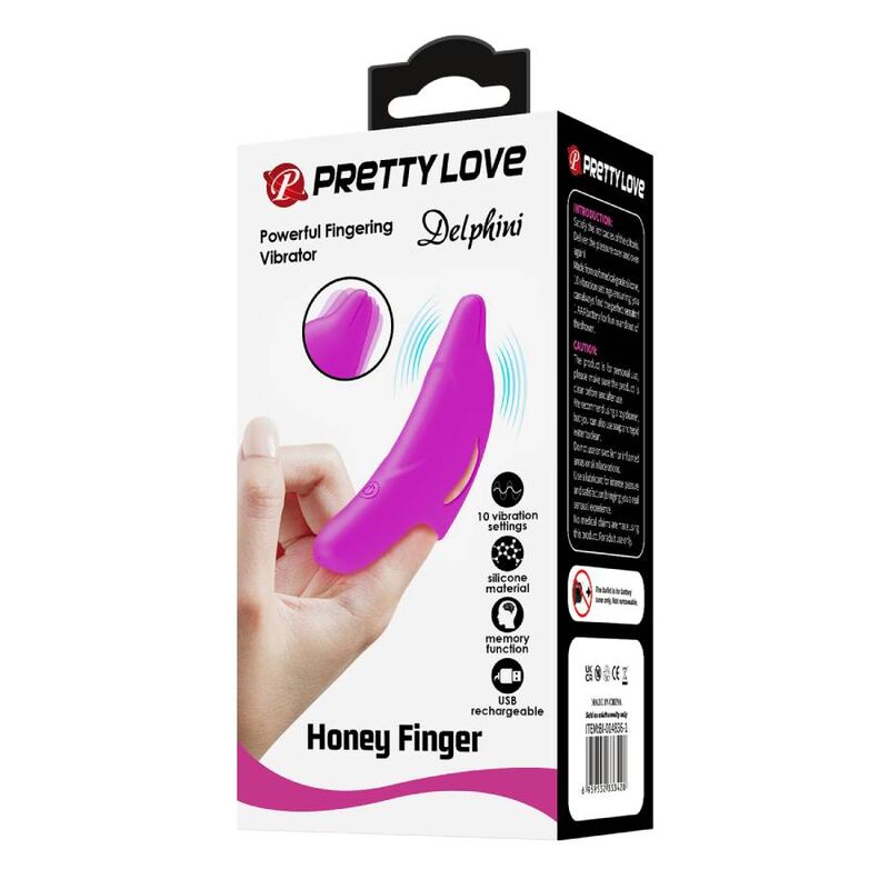 PRETTY LOVE - POWERFUL PURPLE DOLPHINI FINGER STIMULATOR
