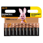 DURACELL - BATTERIA ALCALINA PLUS POWER 100 AA LR6 10 UNIT