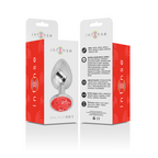 INTENSE - ALUMINUM METAL BUTTER PLUG WITH RED CRYSTAL SIZE S