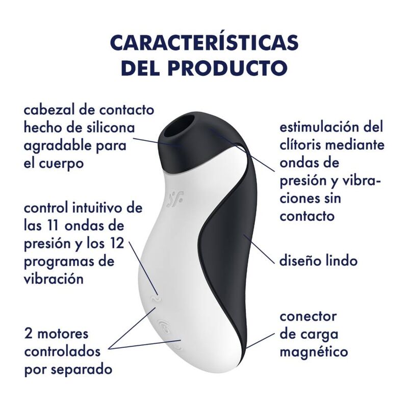 SATISFYER - STIMULATEUR À IMPULSIONS D'AIR ORCA + VIBRATIONS