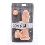 GET REAL - 18CM DOUBLE DENSITY DILDO WITH LEATHER BALLS
