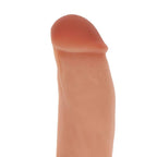GET REAL - 18CM SILICONE DILDO WITH LEATHER BALLS