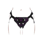 GET REAL - IMBRAGATURA IN PIZZO CON CINTURINO VIOLA