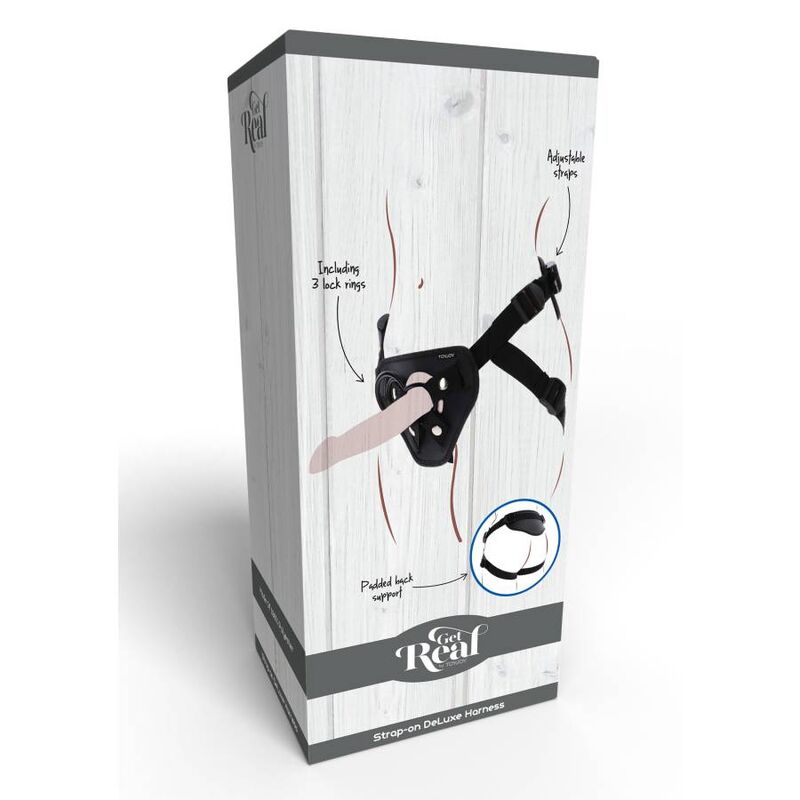 GET REAL - HARNAIS DE LUXE AVEC SANGLE NOIRE