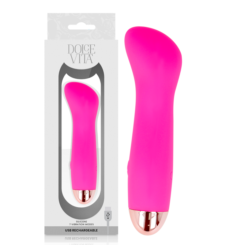 DOLCE VITA - UN VIBRATEUR RECHARGEABLE ROSE 7 VITESSES