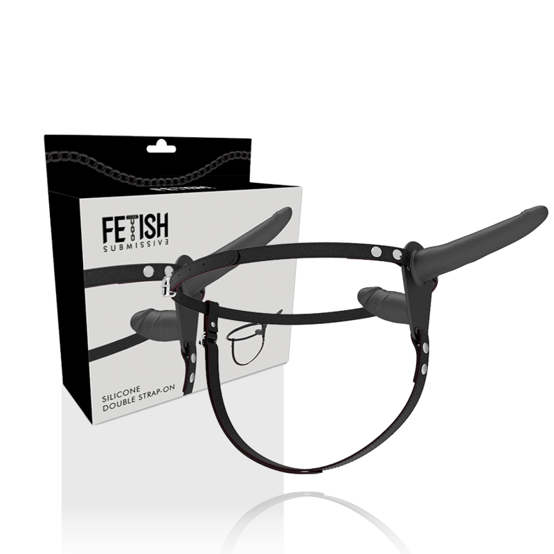 HARNAIS DE SOUMISSION FÉTICHISTE - DOUBLE PÉNÉTRATION NOIRE