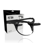 Harnais de soumission fétichiste - Silicone noir réaliste 15 cm