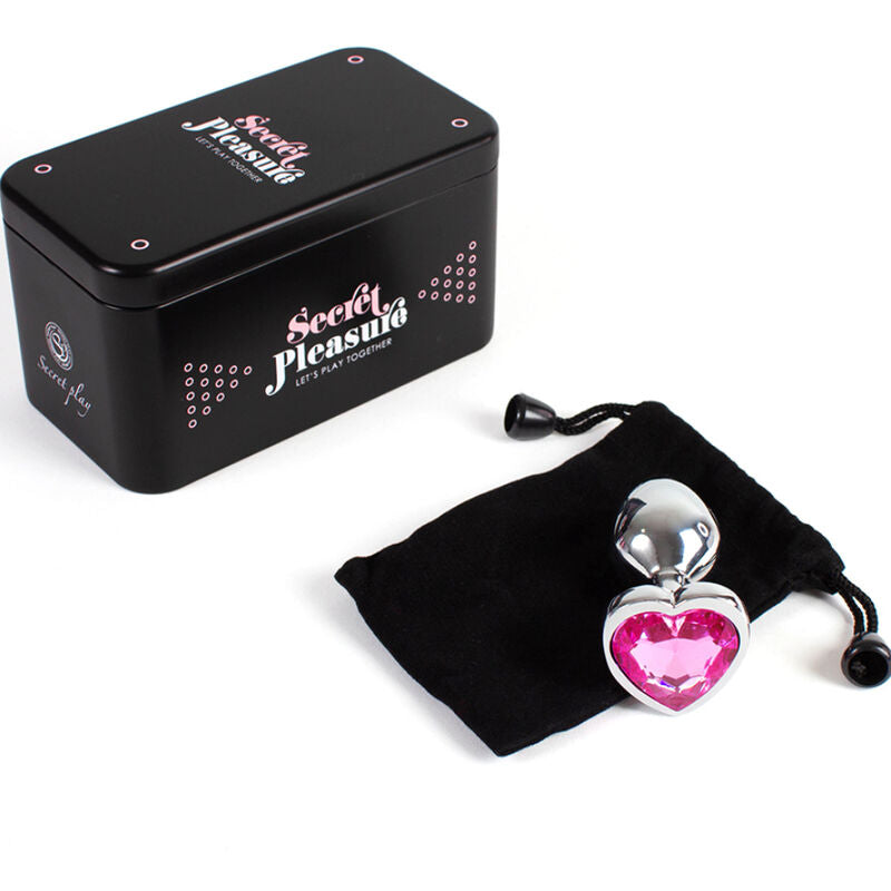SECRETPLAY - FUCHSIA HEART METAL CAP, SMALL SIZE 7 CM
