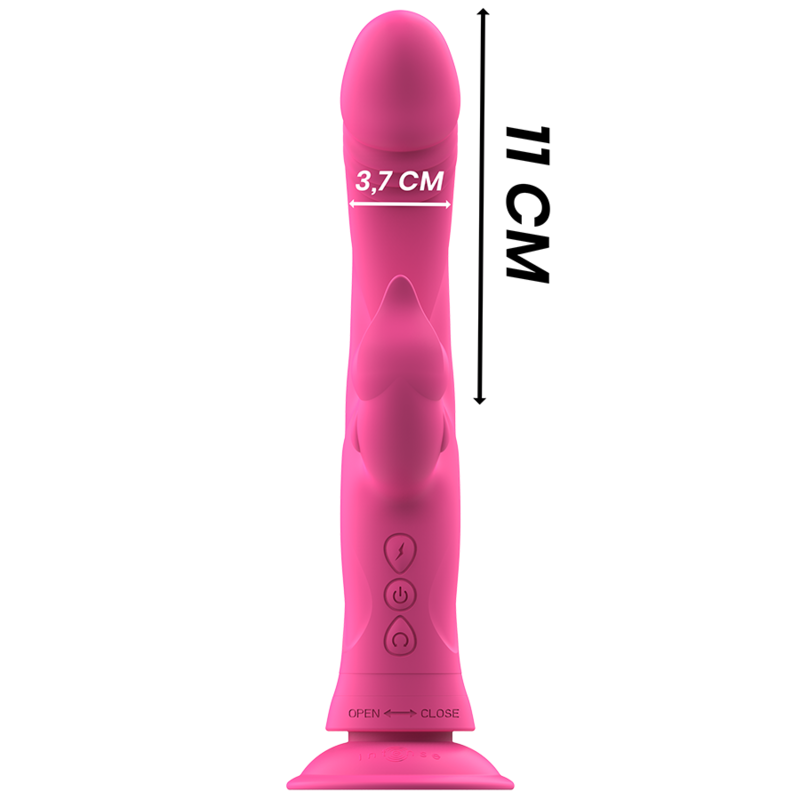INTENSE - VIBRATEUR JULIO RABBIT EN SILICONE ROSE