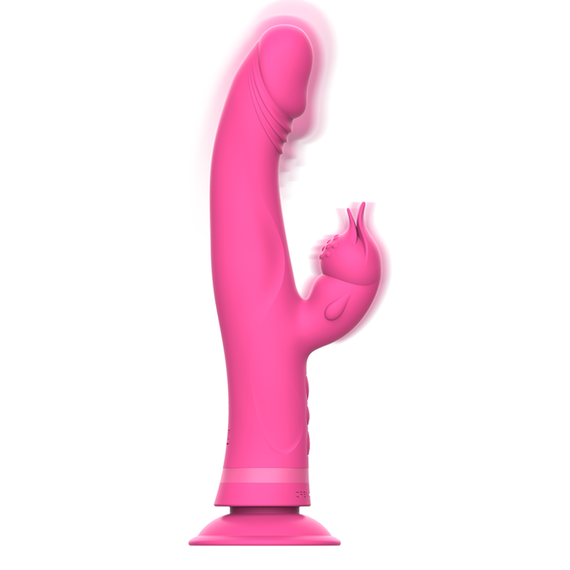 INTENSE - VIBRATEUR JULIO RABBIT EN SILICONE ROSE