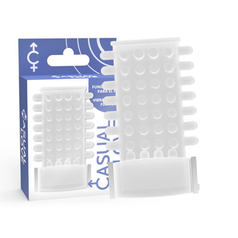 CASUAL LOVE - COUVERCLE DE PÉNIS VIBRANT TRANSPARENT AVEC ANNEAU